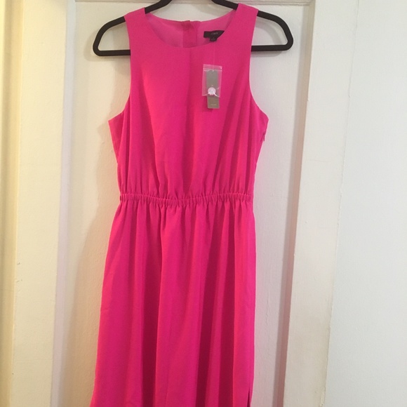 JCrew Flamingo Pink Button-Back Dress- Size 4, NWT - Picture 2 of 3